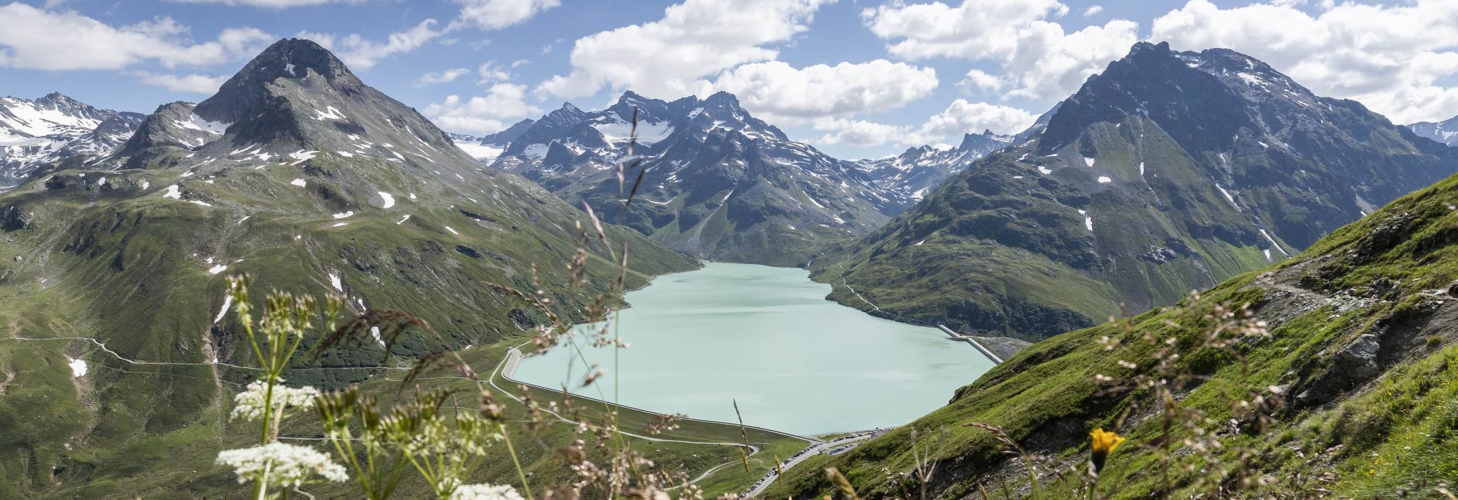Silvretta Stausee, Bielerhöhe im Somer Silvretta Stausee, Bielerhöhe im Somer